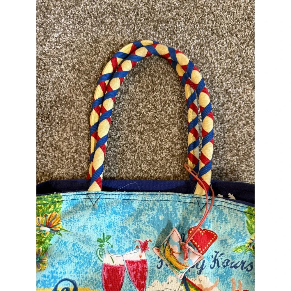 Goin' Costal Sun N Sand Handbag Purse Beach Vacation Happy Hour Tote